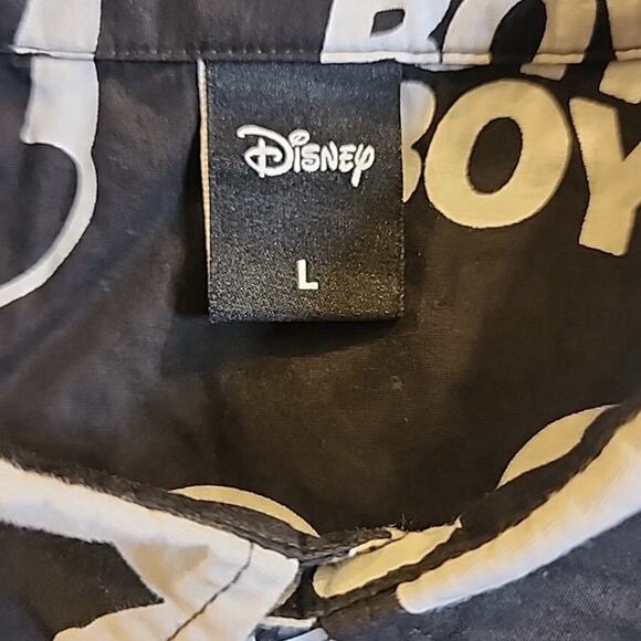 MENS NEFF DISNEY COLLECTION MICKEY MOUSE BUTTON FRONT BLACK SHIRT SIZE LG MED - Picture 4 of 7